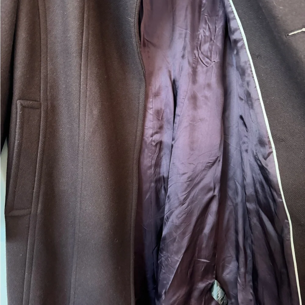 Reiss Deep Plum Pea Coat - Picture 9 of 13